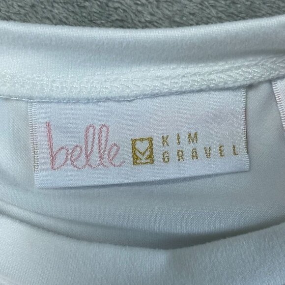 Belle By Kim Gravel White Sleeveless Tank Top XXS Polyester Blend a1654 - Picture 3 of 8